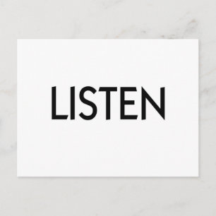 LISTEN POSTKARTE
