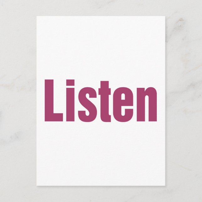 LISTEN POSTKARTE (Vorderseite)