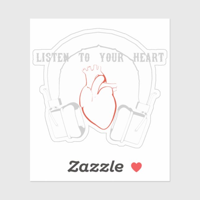 Listen to Your Heart Aufkleber (Blatt)