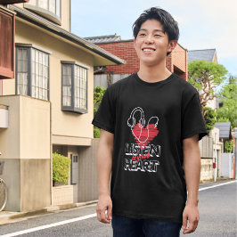 Listen to your Heart Quote Typography T-Shirt