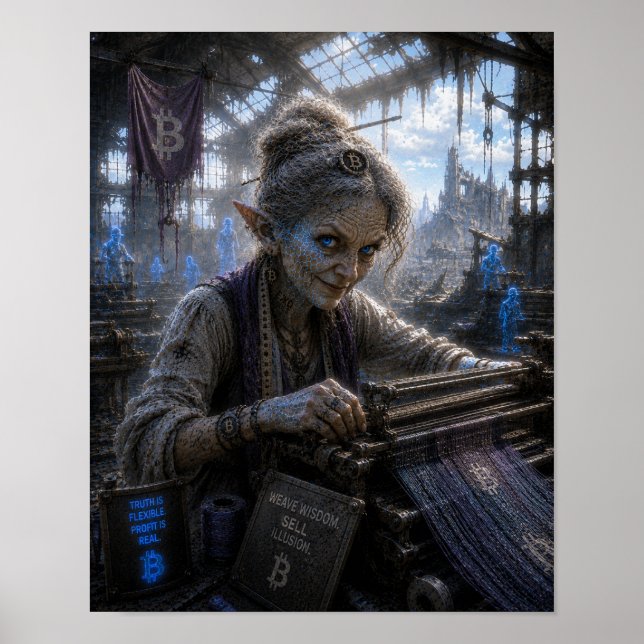 Listige / Weberin / Textilfabrik Poster (Vorne)