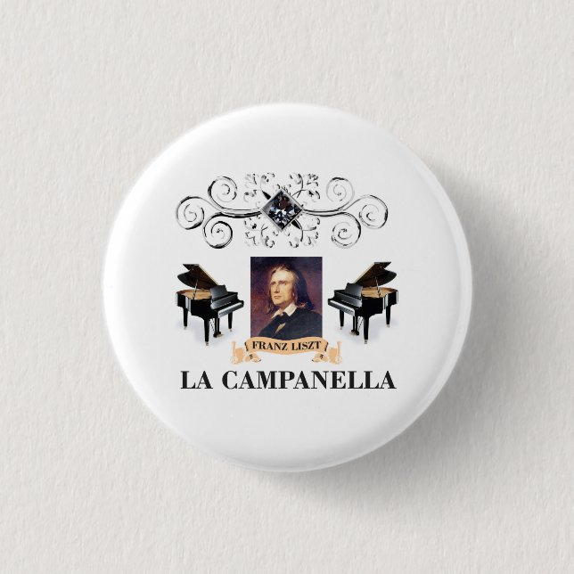 Liszt-Piano-Hafen Button (Vorderseite)