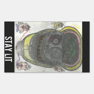 LIT-Aufkleber bleibe Rechteckiger Aufkleber