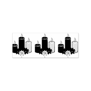 Lit Candle Blume Thunder_Cove Gummistempel