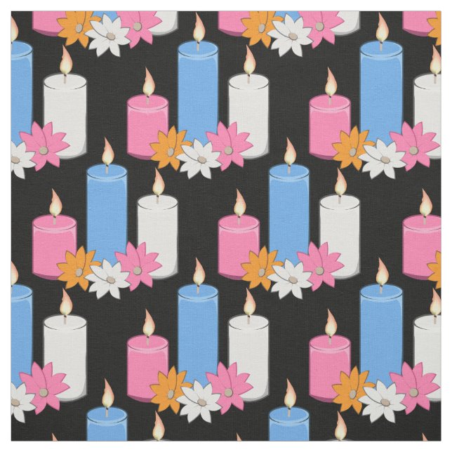 Lit Candle Blume Thunder_Cove Stoff (Muster)