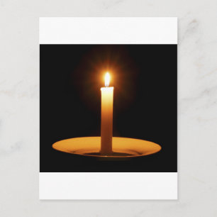 Lit Candle on Black.jpg Postkarte
