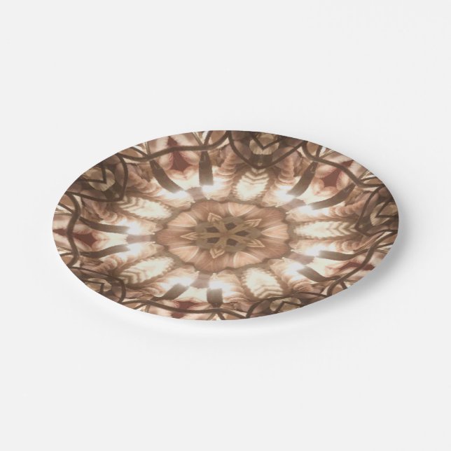 Lit Frohe Weihnachts Party Tree Lights Paper Telle Pappteller (Schrägansicht)