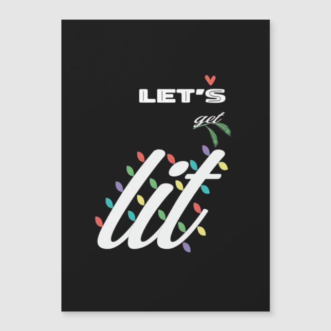 Lit Holiday Family Liebe Magnetkarte (Vorderseite)