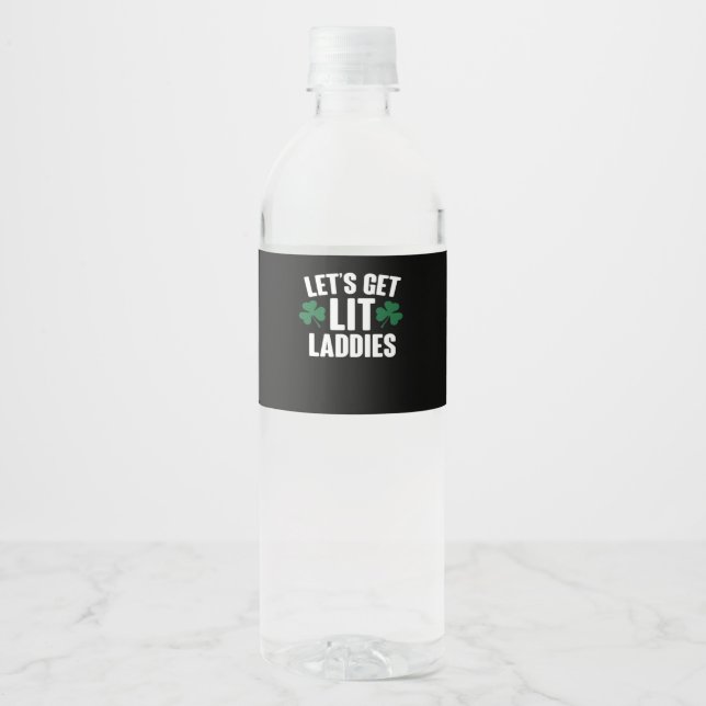 Lit Ladys Essential Wasserflaschenetikett (Vorderseite)