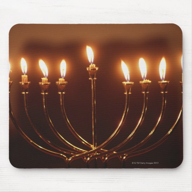 Lit menorah, Israel Mousepad (Vorne)
