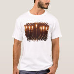 Lit menorah, Israel T-Shirt<br><div class="desc">AssetID: 200248233-001/{Gary Faber}/Lit menorah,  Israel</div>