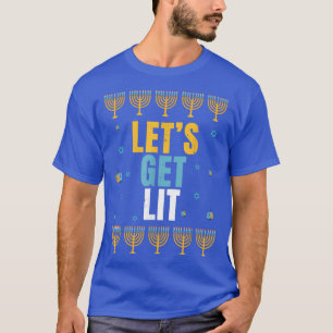 Lit Menorah Light Chanukah Jüdischer Urlaub Funny T-Shirt