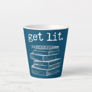 Lit mit Books Funny Meme Book Lover Reading Milchtasse