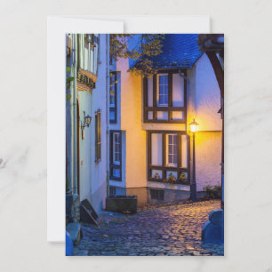 Lit Street Lamp in der Cobbled Street Dankeskarte