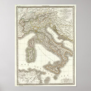 L'Italie - Italy Map Poster