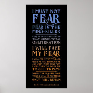 Litany Against Fear Dune 2021 Poster