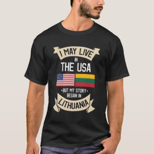 Litauen American Flag USA Litauen Roots Geschenke T-Shirt
