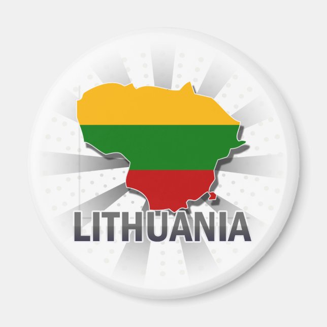 Litauen Flag Map 2.0 Magnet (Vorne)