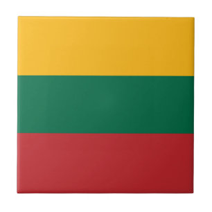 Litauen-Flagge Fliese
