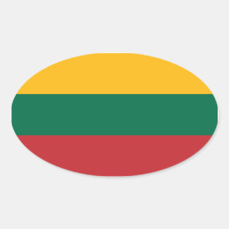Litauen Flaggenoval-Aufkleber Ovaler Aufkleber