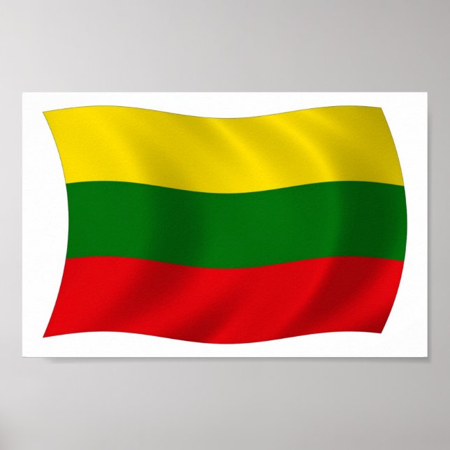 Litauen Flaggenplakatdruck Poster (Vorne)