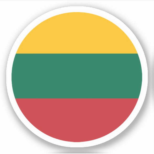 Litauen Flaggenrundkleber Aufkleber (Vorderseite)