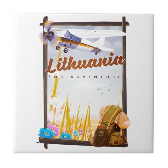 Litauen - Für ein Abenteuerposter Fliese (Vorderseite)