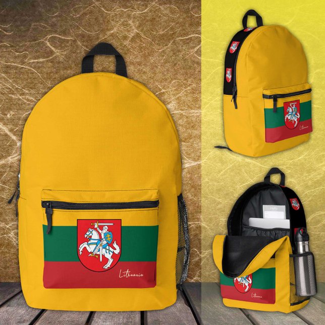 Litauen, Gelb, Rucksack, litauische Flagge Bedruckter Rucksack (Von Creator hochgeladen)