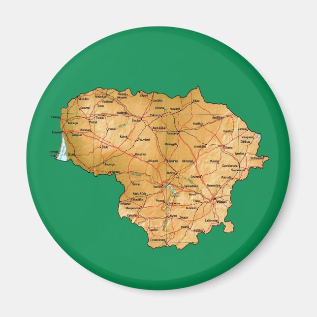 Litauen Karte Magnet (Vorne)