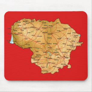 Litauen Karte Mousepad