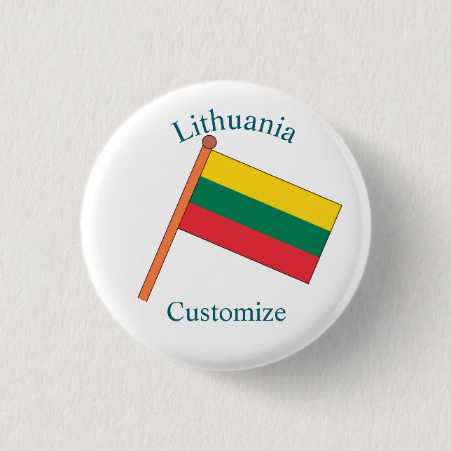 Litauen Landesflagge Thunder_Cove Button (Vorderseite)