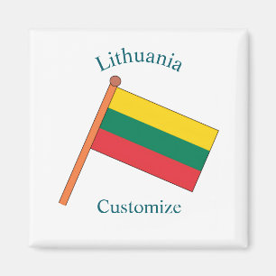Litauen Landesflagge Thunder_Cove Magnet