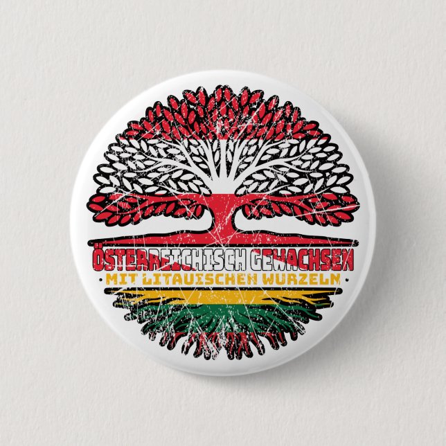 litauen litau Österreichisch Österreich Baum Button (Vorderseite)