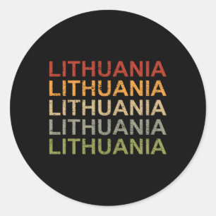 Litauen Litauen Pride Lietuva Litauen Runder Aufkleber