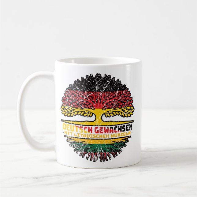Litauen litisch Deutsch Deutschland Baum Kaffeetasse (Links)