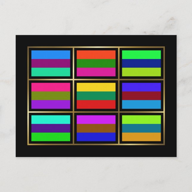 Litauen Mehrfahne Postkarte (Vorderseite)