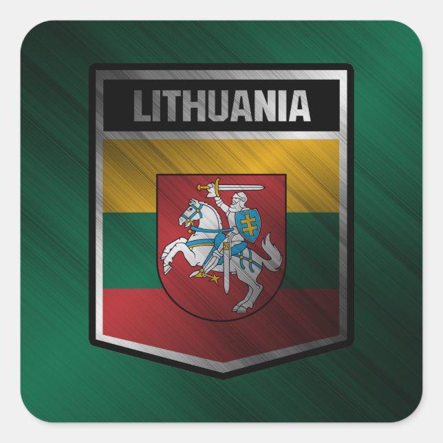 Litauen Quadratischer Aufkleber (Vorderseite)