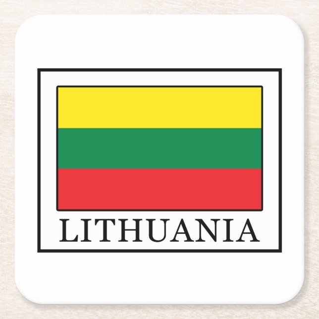 Litauen Rechteckiger Pappuntersetzer (Vorderseite)