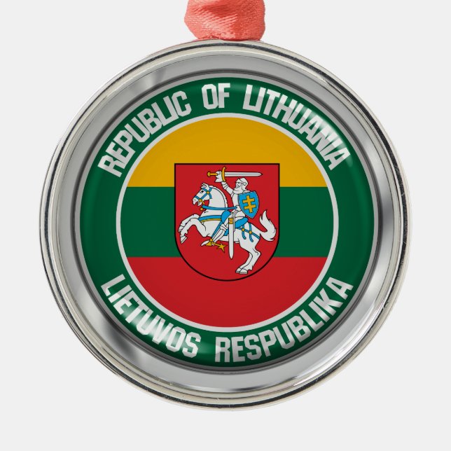 Litauen-Runde Ornament Aus Metall (Vorne)