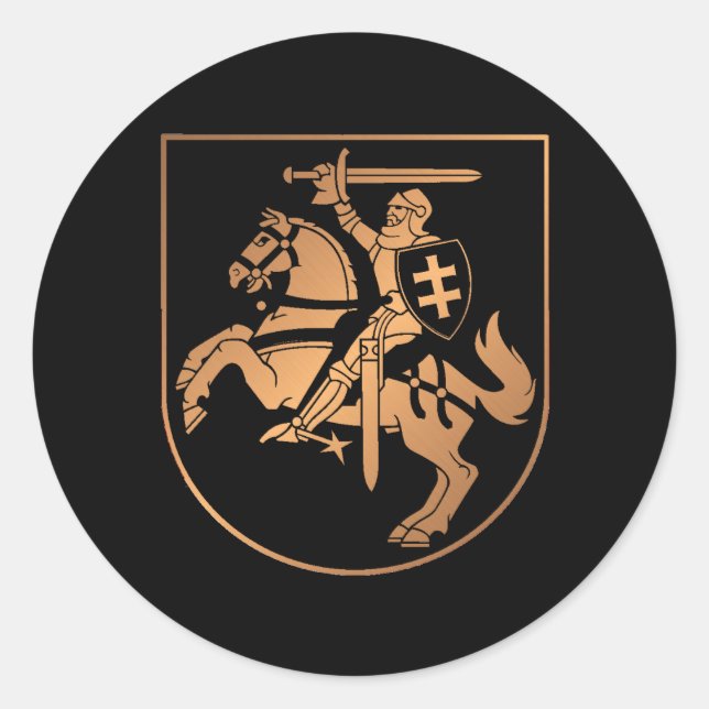 Litauen Runder Aufkleber (Vorderseite)