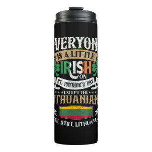 Litauen St. Patricks Day Litauer Männer und Frauen Thermosbecher