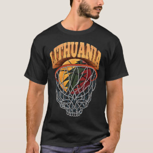 Litauen Strong Basketball Skeletnet Net T-Shirt
