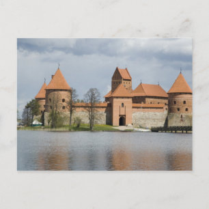 Litauen, Trakai. Insel Schloss 2 Postkarte