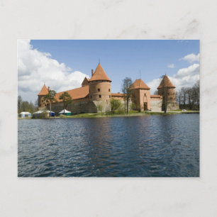 Litauen, Trakai. Insel Schloss 3 Postkarte