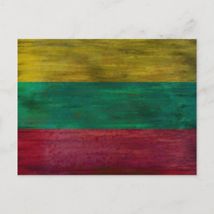 Litauen unter litauischer Flagge Postkarte