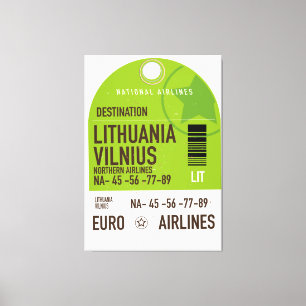 Litauen Vilnius Flugticket Leinwanddruck