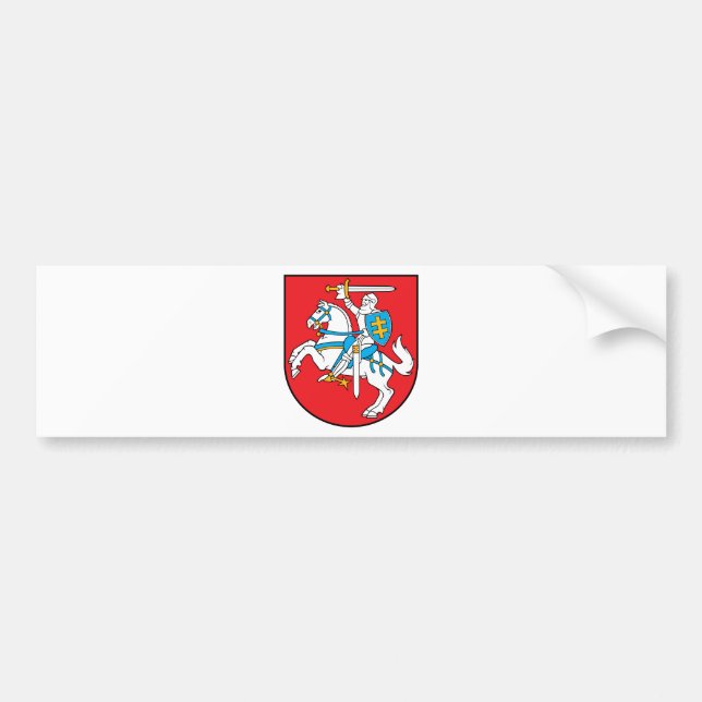 Litauen-Wappen Autoaufkleber (Vorne)