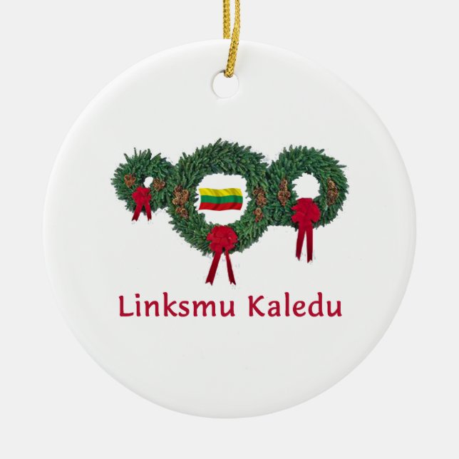 Litauen-Weihnachten 2 Keramik Ornament (Vorne)
