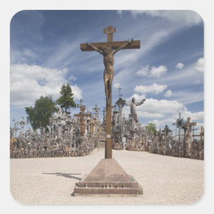 Litauen, Zentrallitauen, Siauliai, Hill 6 Quadratischer Aufkleber