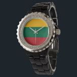 Litauenflagge Armbanduhr<br><div class="desc">Ein ideales Geschenk für alle,  die Patrioten ihres Landes sind!</div>